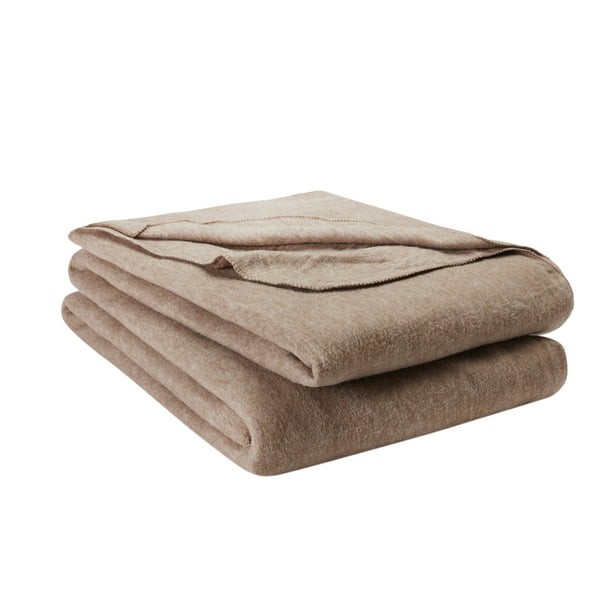 Mainstays Sherpa Blanket Full/Queen Taupe NEW